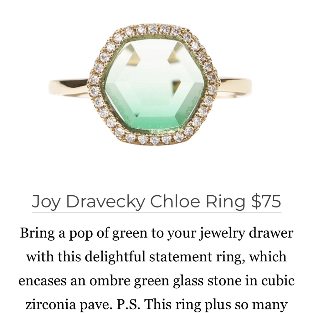 Gold & Green  Halo Art Deco Ring with Gemstone